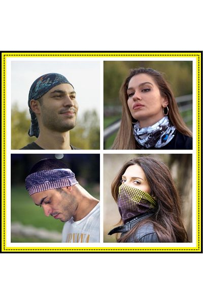 Automix Neck Collar Balaclava Bandana for Motorists - Wave