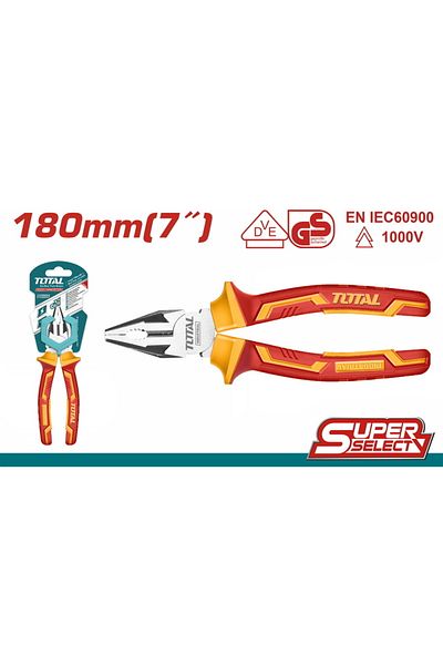TOTAL Universal Insulated Pliers 1000V 7 Inches