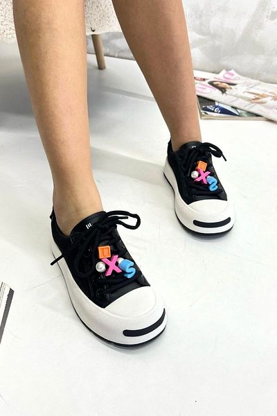 inizio Μαύρο Διχτυωτό Γυναικείο Sneaker EW5020