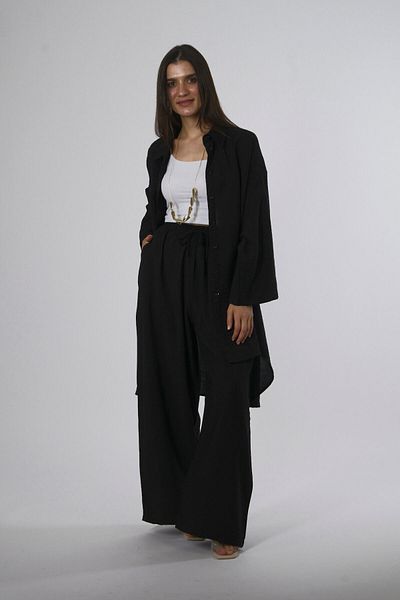 ABBRA Women's Long Back Oversize Shirt Pants Set