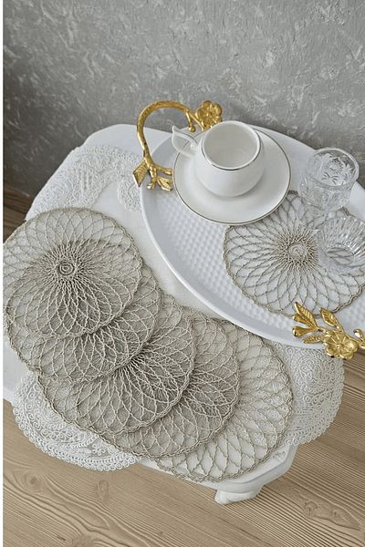 Emtory Home Cappuccino Model 6 Pieces Tuba - Coffee Side - Cocktail Napkin - Coaster