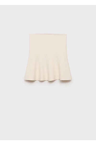 MANGO Woman Στράπλες μπλούζα από πλεκτό υλικό