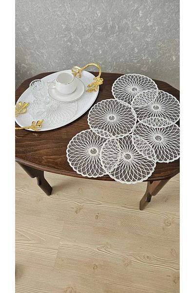 Emtory Home 6 Pieces Tuba Cream Model Coffee Side Presentation Napkin - Cocktail Napkin - Coaster