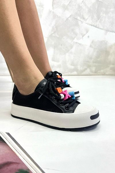 inizio Μαύρο Διχτυωτό Γυναικείο Sneaker EW5020
