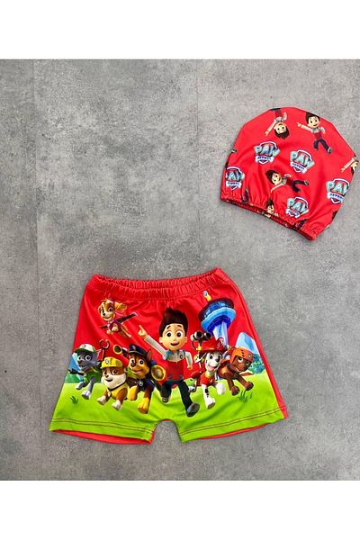 Arya Nisa Kids КОМПЛЕКТ ШОРТИ С ЩАМПА, ЧЕРВЕНИ, ЗА МОМЧЕ