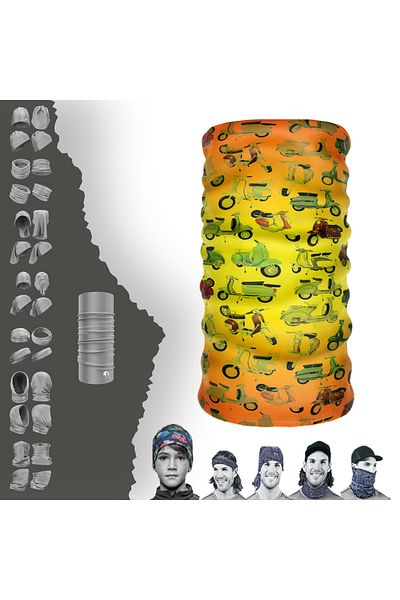 DeBuff Collar Vespa Italiano Buff Baf Seamless Tube Neck Collar Bandana