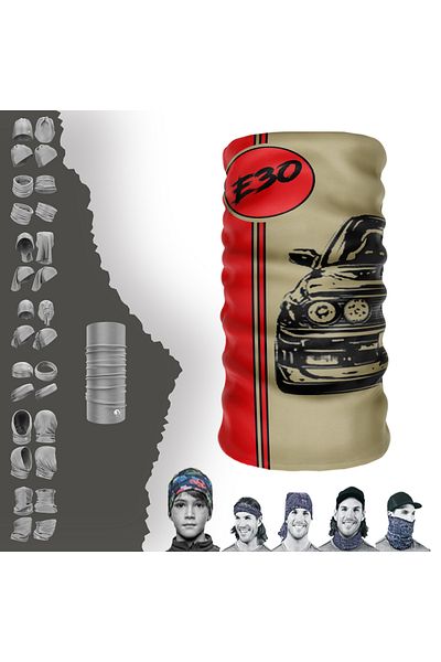DeBuff Collar Bmw E30 Buff Baf Seamless Tube Neck Collar Bandana