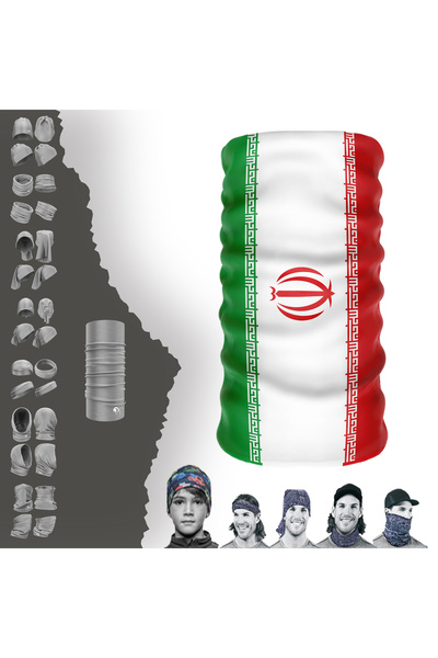 e-Taktik Πολυλειτουργική μάσκα προσώπου με σημαία της Ιράν, μπαντάνα, κορδέλα...