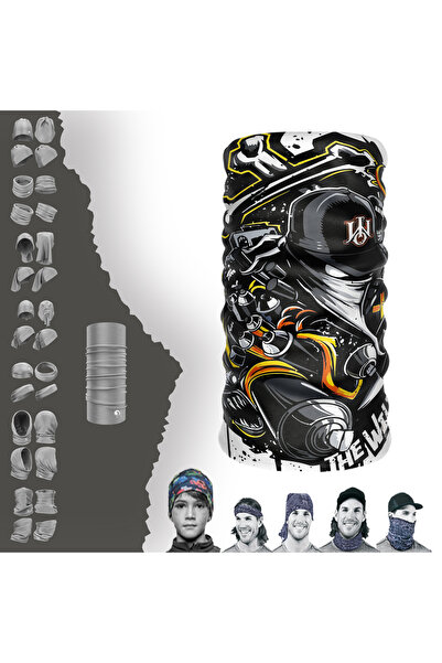 e-Taktik إكستريم ذا وايلد موتو منقوشة طوق الرقبة باندانا بوف باف