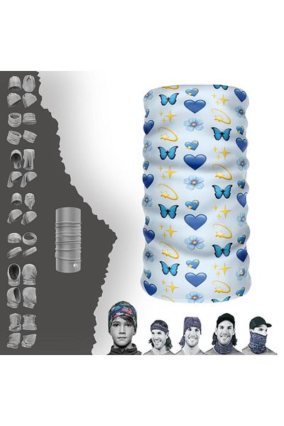 e-Taktik ® Extreme Heart Patterned Buff Neck Collar Bandana Balaklava