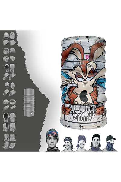 e-Taktik Μπαντάνα με μοτίβο αλεπούς χωρίς ραφή με λαιμόκοψη σε σχήμα σωλήνα