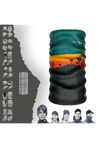 e-Taktik لا تكن المساء نمط المناظر الطبيعية سلس أنبوب الرقبة باندانا برتقالي باف