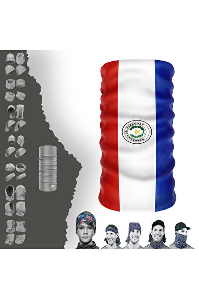 e-Taktik Multifunkcionalna zastava Paragvaja, bešavna UV maska za lice, buff,...