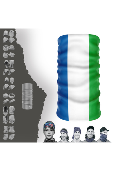 e-Taktik Višenamenska zastava Sijera Leone, bešavna UV maska za lice, buff, b...