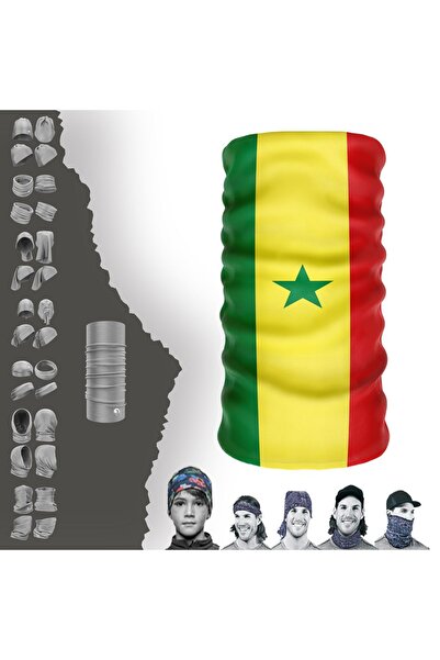e-Taktik Багатофункціональний прапор Сенегалу УФ-маска для обличчя Баф Баф Го...