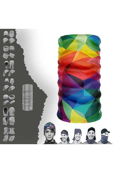 e-Taktik Geometric Themed Seamless Tube Neck Collar Buff Buff Bandana Hair Band