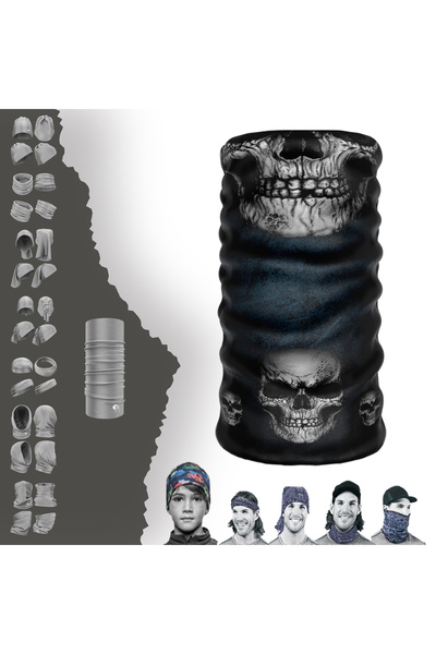 e-Taktik ® إكستريم سكل / جمجمة ويب رباط شعر رياضي باف باف باندانا