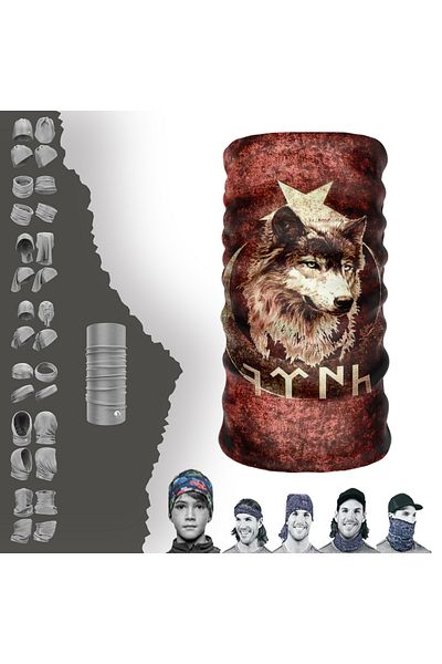 e-Taktik Bozkurt Seamless Tube Neck Collar Baf Bandana Bonnet Hair Band Buckle