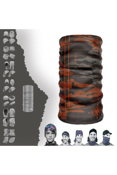 e-Taktik Καμουφλάζ Πυξίδα Buff Seamless Tube Neck Gaiter Bandana Μπαλακλάβα