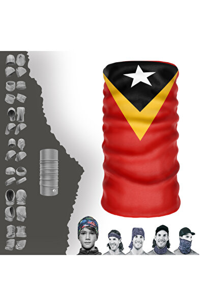 e-Taktik قناع الوجه متعدد الوظائف Flag Of East Timor بدون خياطة للأشعة فوق ال...