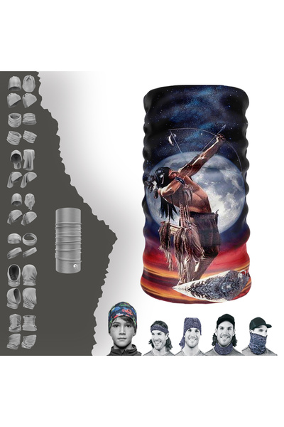 DeBuff Collar ® Етнічна індійська бандана-балаклава для захисту шиї від холоду