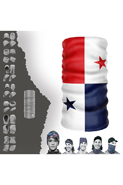 e-Taktik Multifunkcionalna maska za lice sa panamskom zastavom, bezšavna UV m...