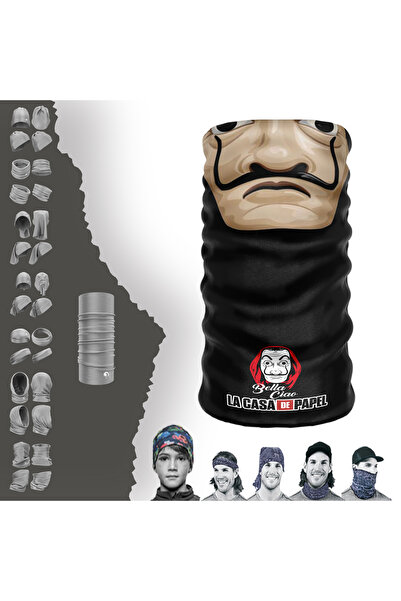 e-Taktik باندانا طوق الرقبة بدون خياطة من La Casa De Papel