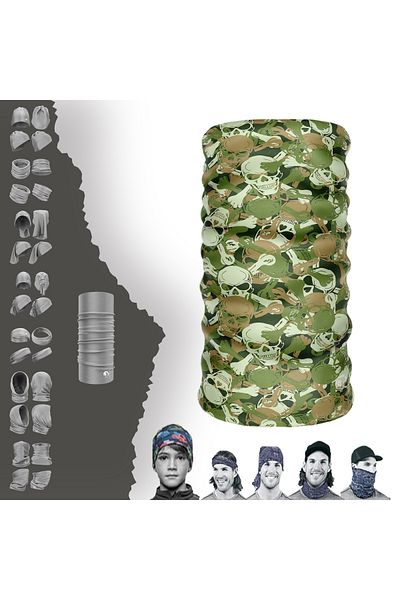 e-Taktik Skull Skull Buff Buff Mask Seamless Tube Neck Collar Bandana