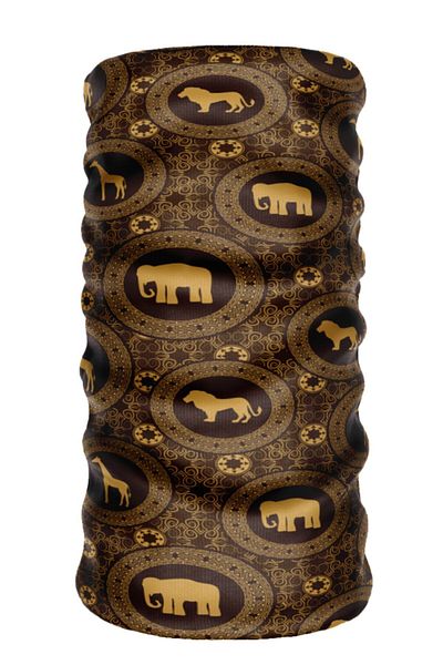 e-Taktik Safari Elephant Buff Baf Seamless Tube Neck Collar Bandana