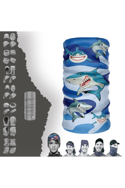 DeBuff Collar Shark Buff Baf Безшовний трубчастий шарф-бандана