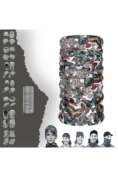 DeBuff Collar ® Extreme Butterflytwo Buff Paphos Neck Collar Bandana