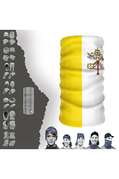 e-Taktik Πολυλειτουργική μάσκα προσώπου με σημαία της Βατικανής πόλης, με προ...