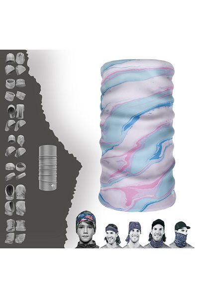 e-Taktik Marbling Art Themed Neck Collar Buff Paphos Bandana Hair Band