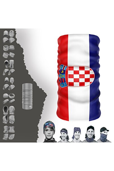 e-Taktik Multifunkcionalna zastava Hrvatske UV maska za lice Buff Baf traka z...