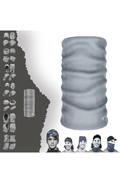 e-Taktik Extreme Gri Kask Içi Maske Boyunluk Bandana Saç Bandı Toka Bone