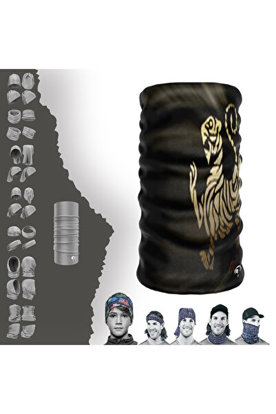 e-Taktik Бандана Buff Baf з леопардовим візерунком, без швів, з трубчастою го...