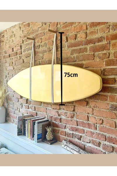 THE SIMPLE STYLE Deri Askılı Dekoratif Duvar Kancası - 1 Adet (UZUN)