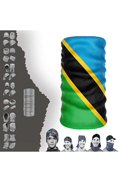 e-Taktik Багатофункціональний прапор Танзанії УФ-маска для обличчя Баф Баф Го...