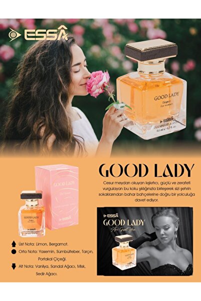 ESSA parfüm Kalıcı Kadın Parfümü 50 ml , Good Lady