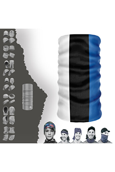 e-Taktik Πολυλειτουργική μάσκα προσώπου με σημαία της Εστονίας, μπαντάνα, κεφ...