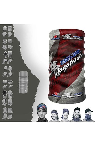 Suzuki Extreme Hayabusa Motorcycle Helmet Mask Neck Collar Buff Baf Bandana Beanie