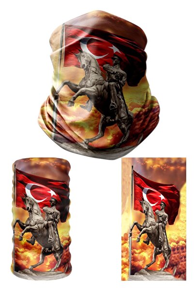 e-Taktik Mustafa Kemal Atatürk Boyunluk Bandana Maske ( Saygı Ile Anıyoruz..! )