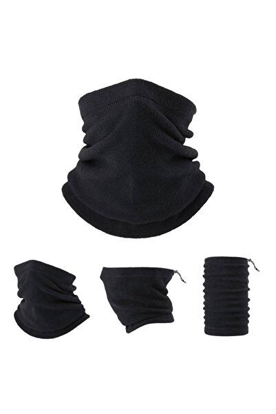 e-Taktik طوق رقبة من الصوف الأسود الوظيفي للغاية / باندانا / قبعة صغيرة