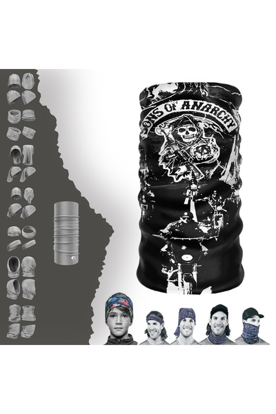 ema Sons Of Anarchy Tlı 24x50 Cm Motorcu Bisikletci Buff Dikişsiz Tüp Boyunlu...