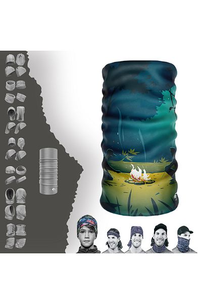 e-Taktik Landscape Themed Neck Collar Buff Paphos Bandana Hair Band