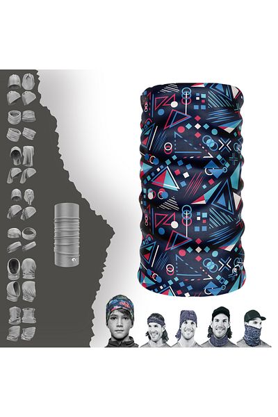 e-Taktik Color Geometric Extreme Sports Seamless Athlete Neck Collar Bandana Buff Paphos Hair Band