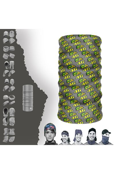 e-Taktik Extreme Rossi 46 The Doctor Motorcycle Helmet Mask Neck Collar Buff Baf Bandana Beanie