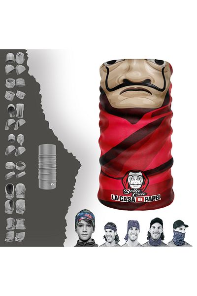 DeBuff Collar ® Extreme La Casa De Papel Buff Paphos Neck Collar Bandana