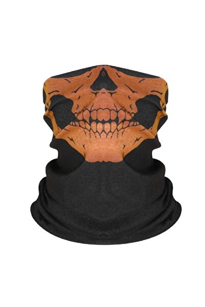 Samur Kuru Kafa Temalı Ağız Maskesi Baf Bandana Turuncu