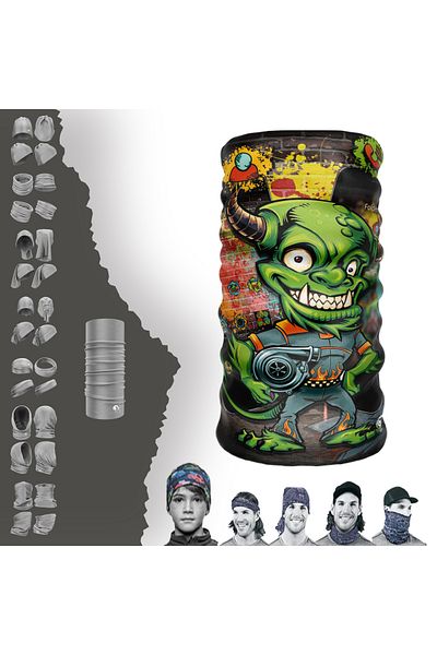 e-Taktik Mixed Pattern Seamless Tube Neck Collar Bandana Buff Baf Hair Band